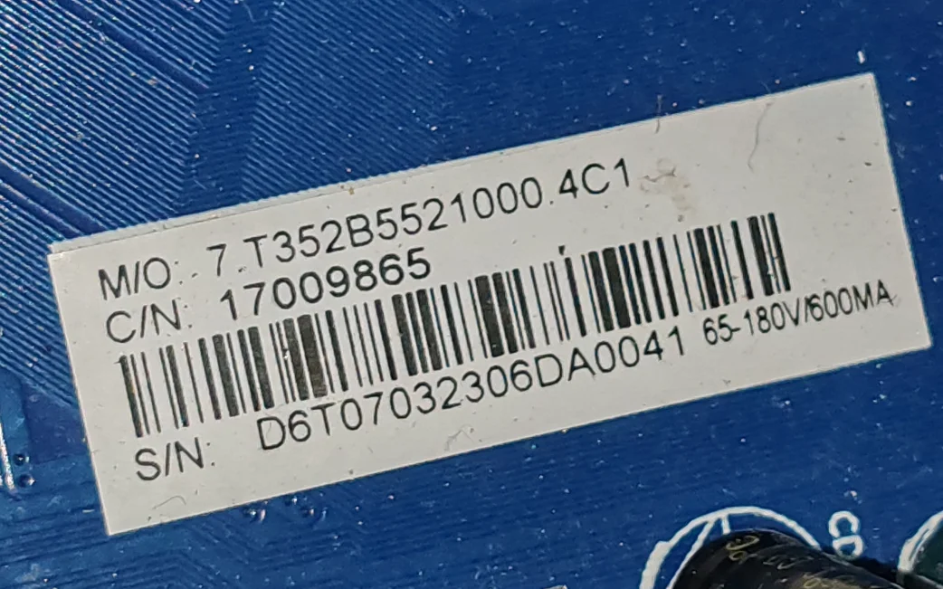 CV352-B55 3 in 1 WiFi 네트워크 TV 마더보드, 실제 사진, 60-180V 600ma 1g+8G 테스트됨