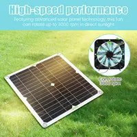 Kit de ventilateur à énergie solaire 100W 12V, ventilateurs de Ventilation solaires étanches IP65, Kit de panneaux solaires avec double ventilateur pour serre de poulailler 5