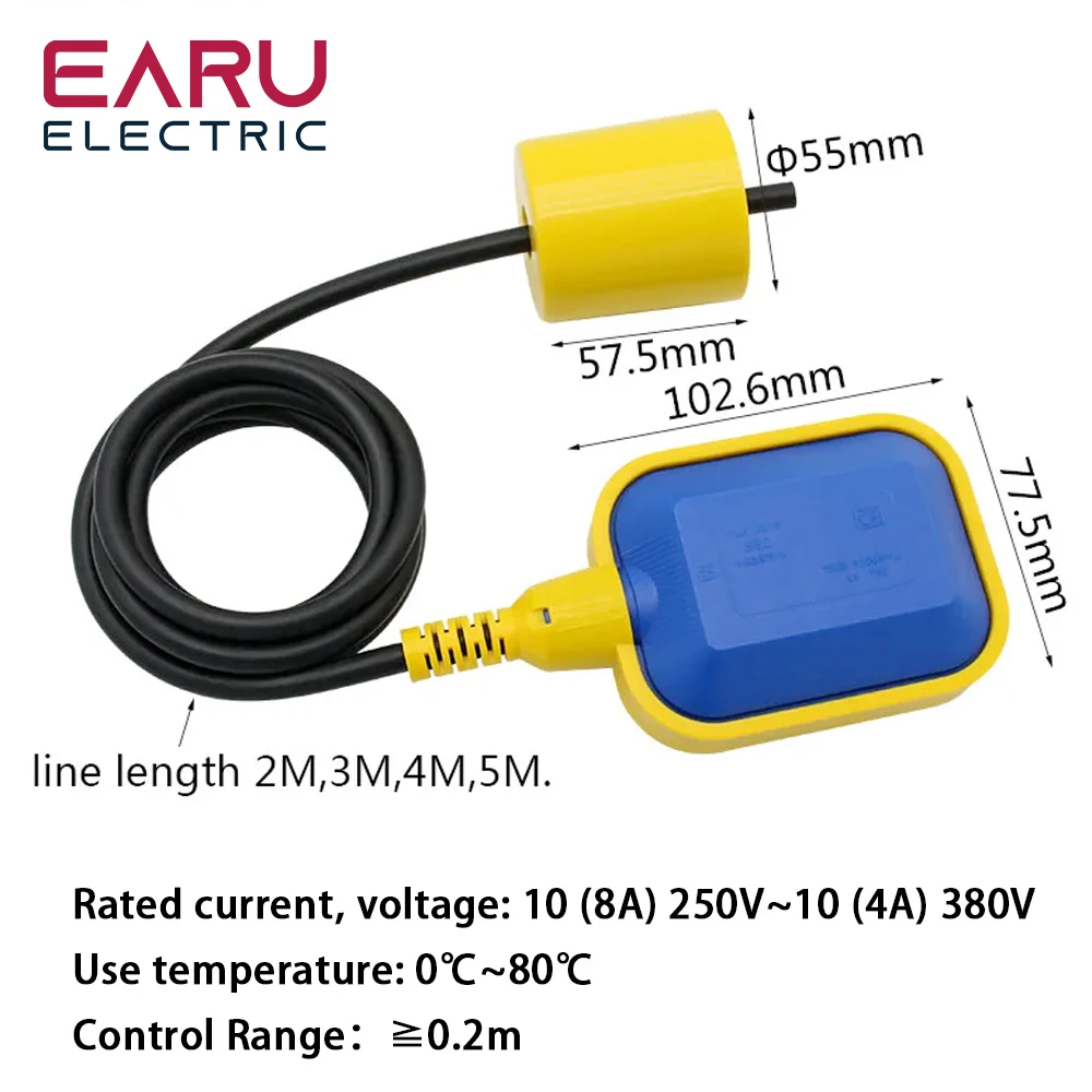 Interruttore A Galleggiante QWORK - 2 Pezzi, Cavo 3m, Per Serbatoi Acqua E Pompe Di Scarico - Foto 10