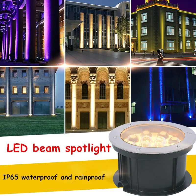 Wall Washer Recessed Buried Lights Outdoor Waterproof Colorful Spotlights Plaza Villa Column Floodlight 36w Wall Mounted Lamp