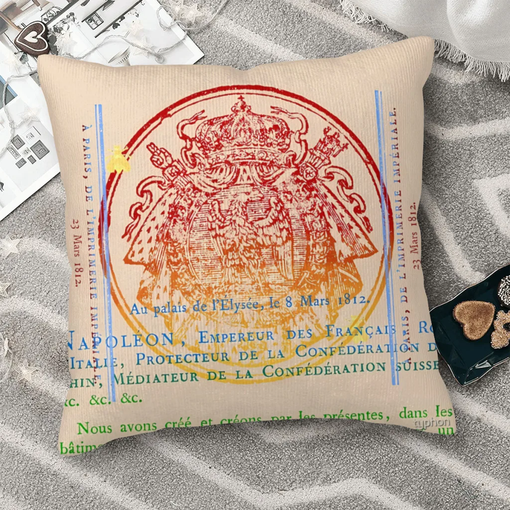 

The Emperor Hug Pillowcase French Empire Napoleon Backpack Cojines Home DIY Printed Chair Coussin Covers Decorative