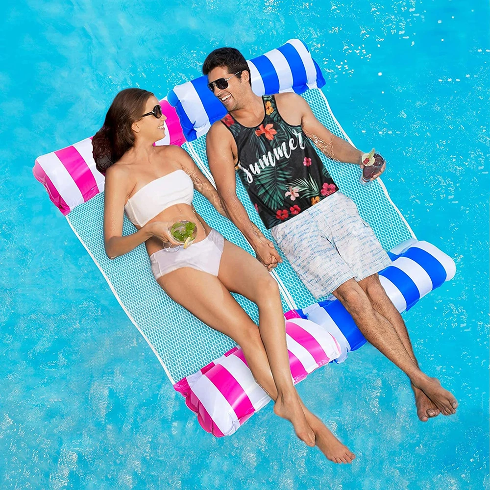 Description Picture 5 of itemInflatable Foldable Floating Row Backrest Air Mattresses Bed Beach Swimming Pool Water Sports Lounger float Chair Hammock Mat