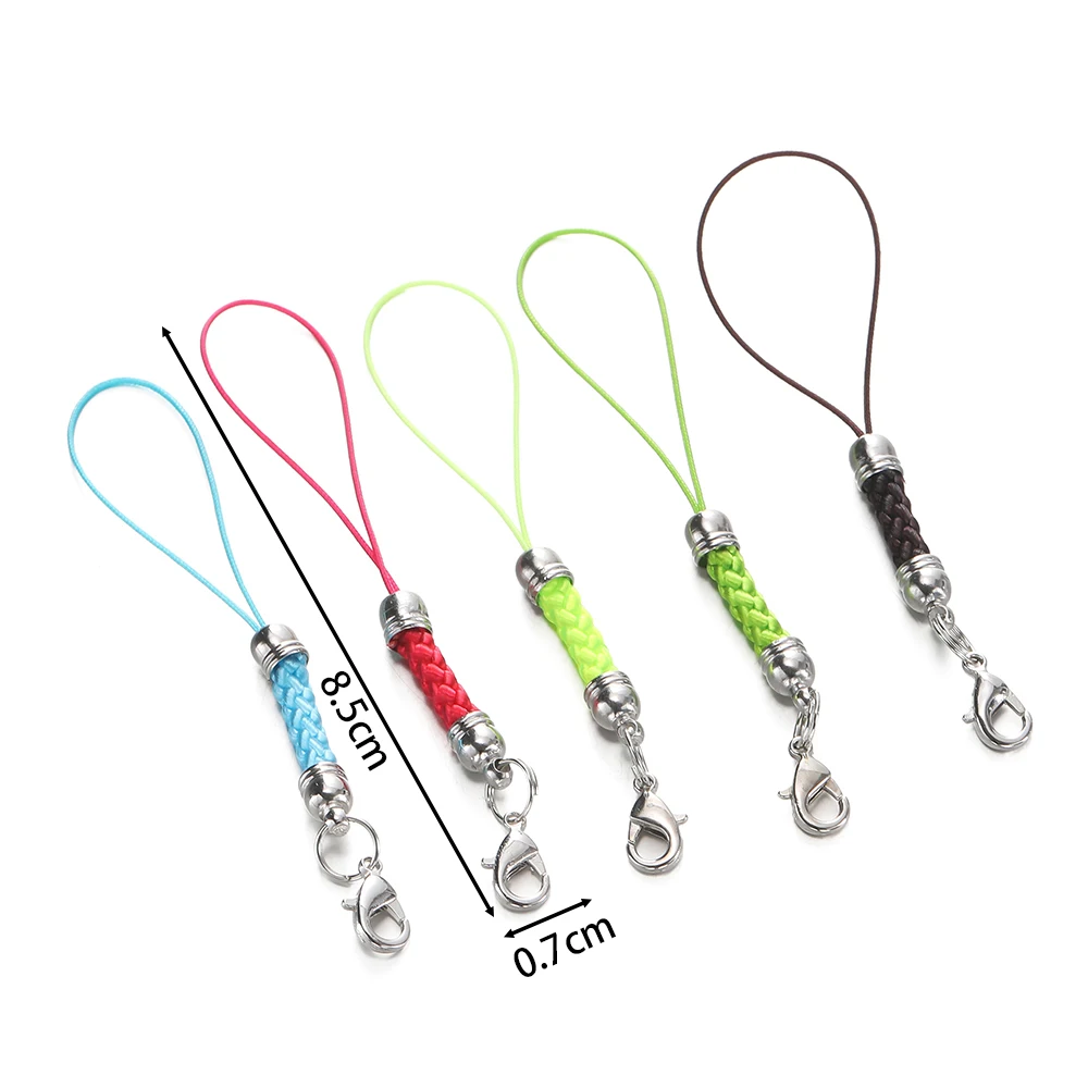 10/20 Stück Schlüsselanhänger-Seil mit Karabinerverschluss, Biegeringen, Lanyard, Lariat-Riemen, Kordel für DIY Schlüsselanhänger, Anhänger, Schmuckherstellung, Zubehör – Detail 2
