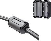 10Pcs 3.5/5/7/9/13/15mm Ring Core Ferrite Bead Clamp Choke Coil EMI RFI Noise Filter Clip Snap Cable for Black Magnetic Snap-on 2