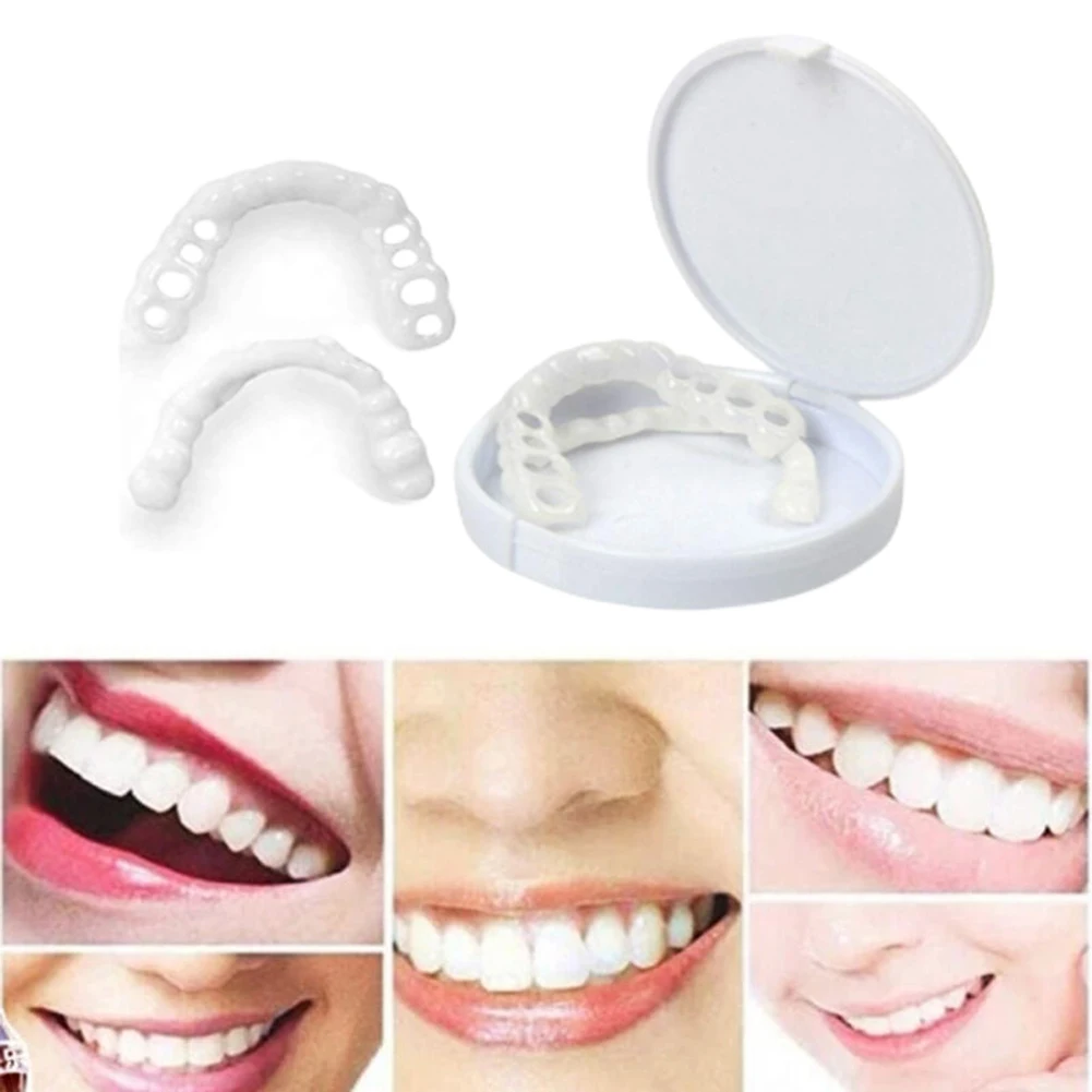 Dentures Teeth Protect Tooth Cover 2 Pairs for Men and Women