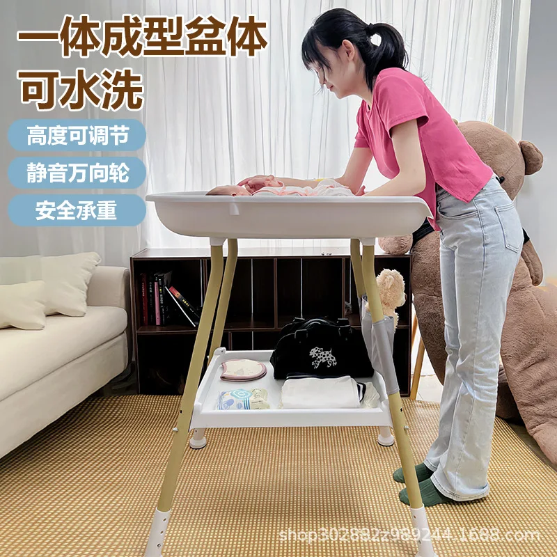기저귀 테이블 New Baby Baby Caring Table Diaper Changing Table Confinement Center Supplies Height Adjustable Two-in-One Crib