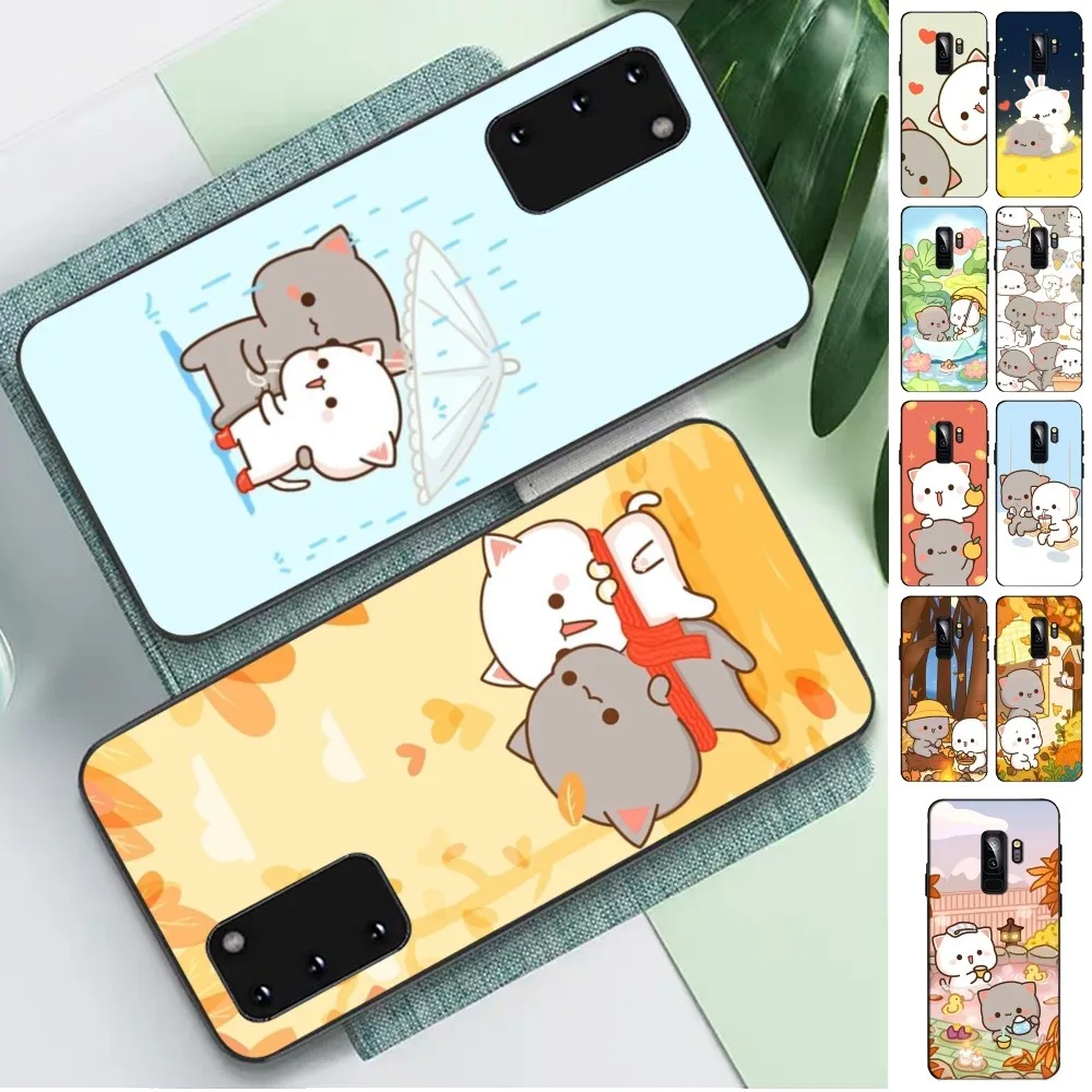 

Peach cat cute cartoon Phone Case For Samsung S 9 10 20 21 22 23 30 23plus lite Ultra FE S10lite Fundas
