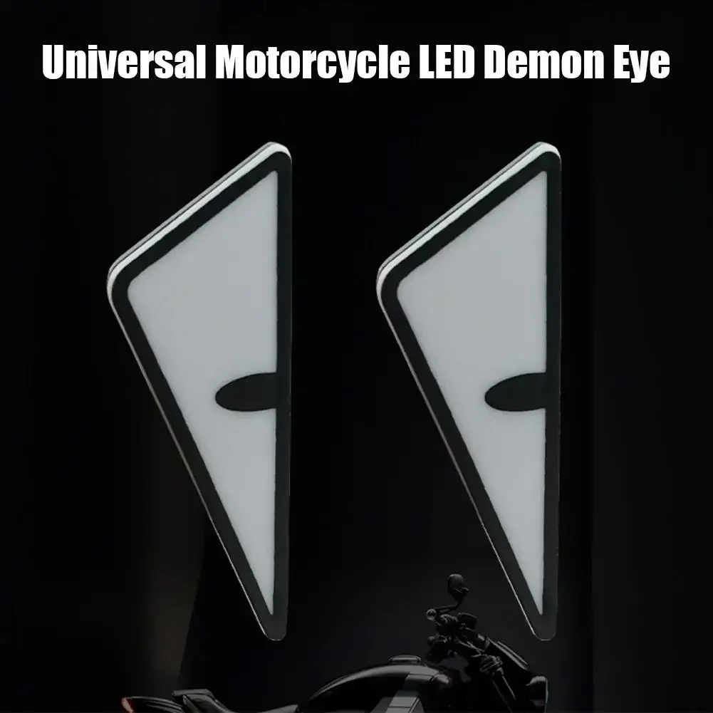Motorcycle LED Devil Eye Light Universal Triangle License Plate Screw Light Motorcycle Modification Demon Eyes Decoration Lights