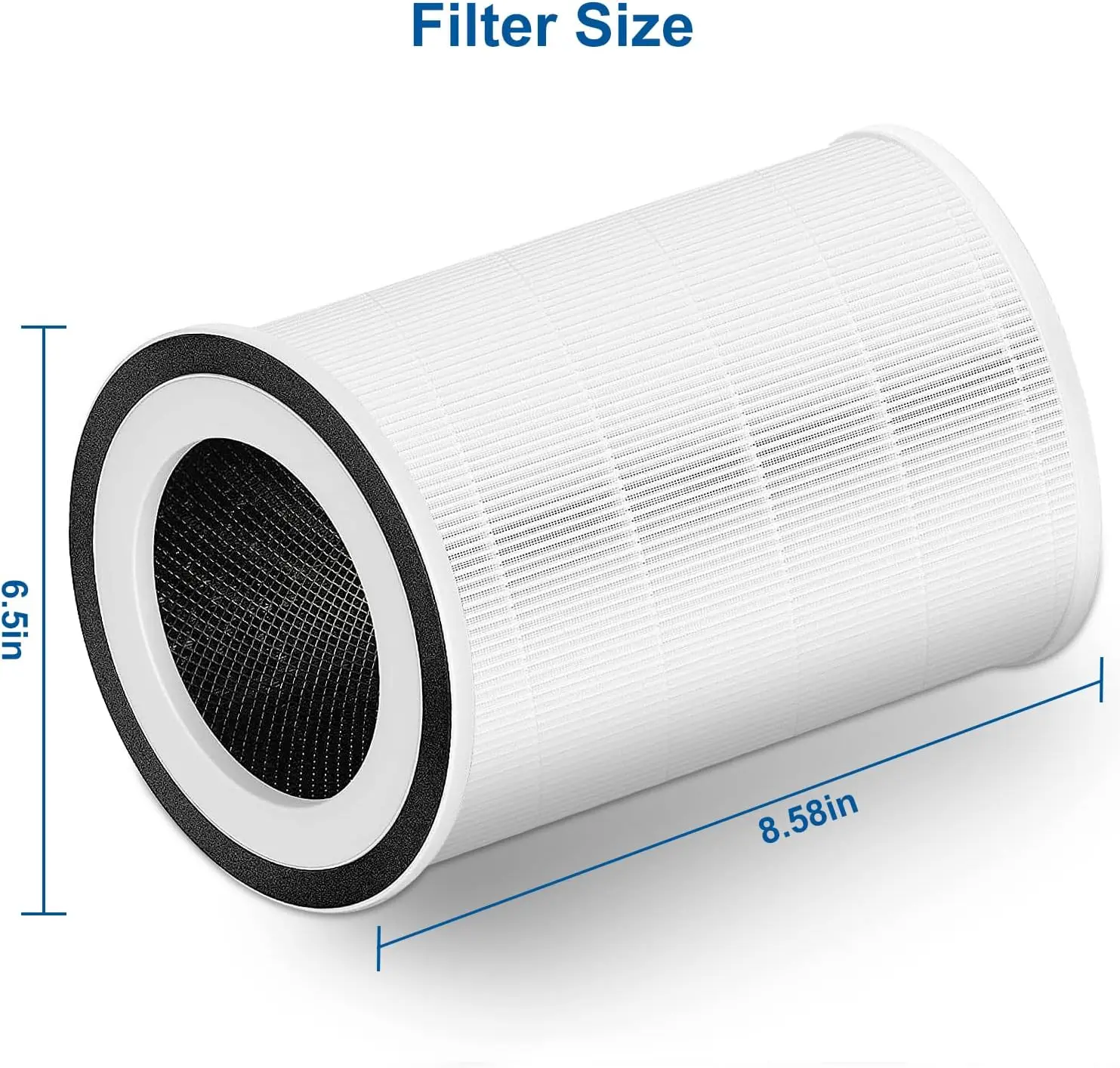 Détail du filtre HEPA H13 avec couches de filtration visibles.