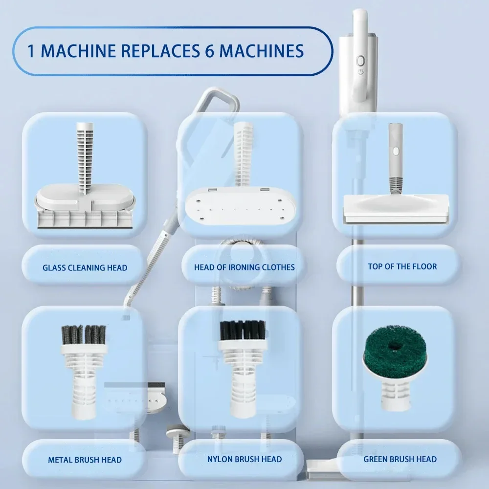 Household Multifunctional Sterilization and Mite Removal Steam Cleaner Electric Steam Mop Steam Mop 220V EU Plug 4