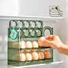 Auto Flip Egg Organizer, 3-Tier Egg Holder Storage 30 Count, Egg Storage Container For Refrigerator Side Door Or Countertop 2