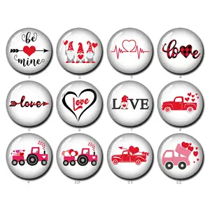 Valentine's Day Cabochon, love heart  Kiss Lips image Glass dome,12mm 16mm 20mm 25mm 30mm  40mm Picture Beads - FJ1438