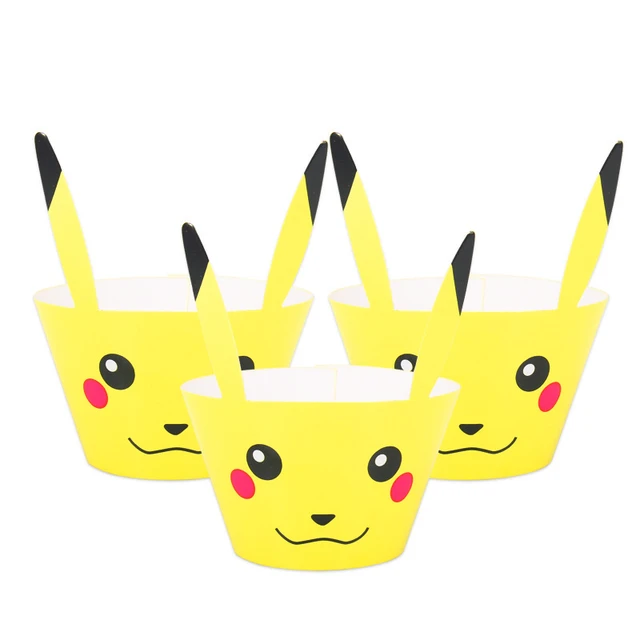 Décoration de fête d'anniversaire Pokemon Pikachu pour enfants, papier à  trois niveaux, support à gâteau, muffin, fond T1, gril, nappes, ensemble  cadeau - AliExpress
