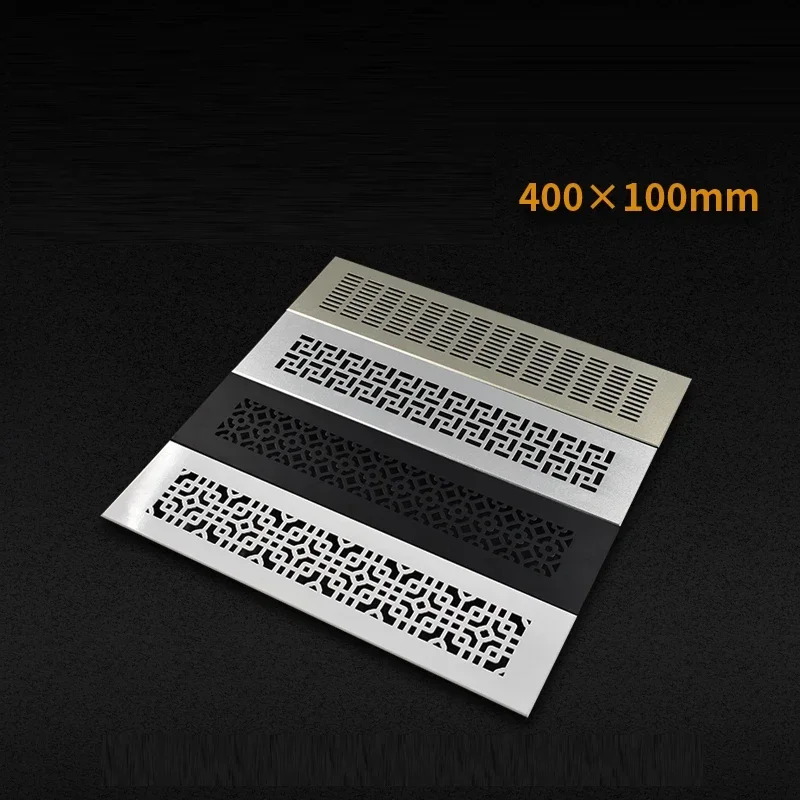 100mm Wide Square Rectangle Aluminum Air Vent Ventilator Grille Cover Air Conditioner Closet Shoe Cabinet