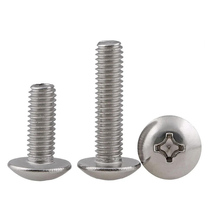 M3 M4 M5 M6 316 Stainless Steel Cross Recessed Truss Big Flat Head Screw Machine Mushroom Head Phillips Bolts 2~30pcs phillips flat screw cross phillips screw stainless steel screw phillips head screw