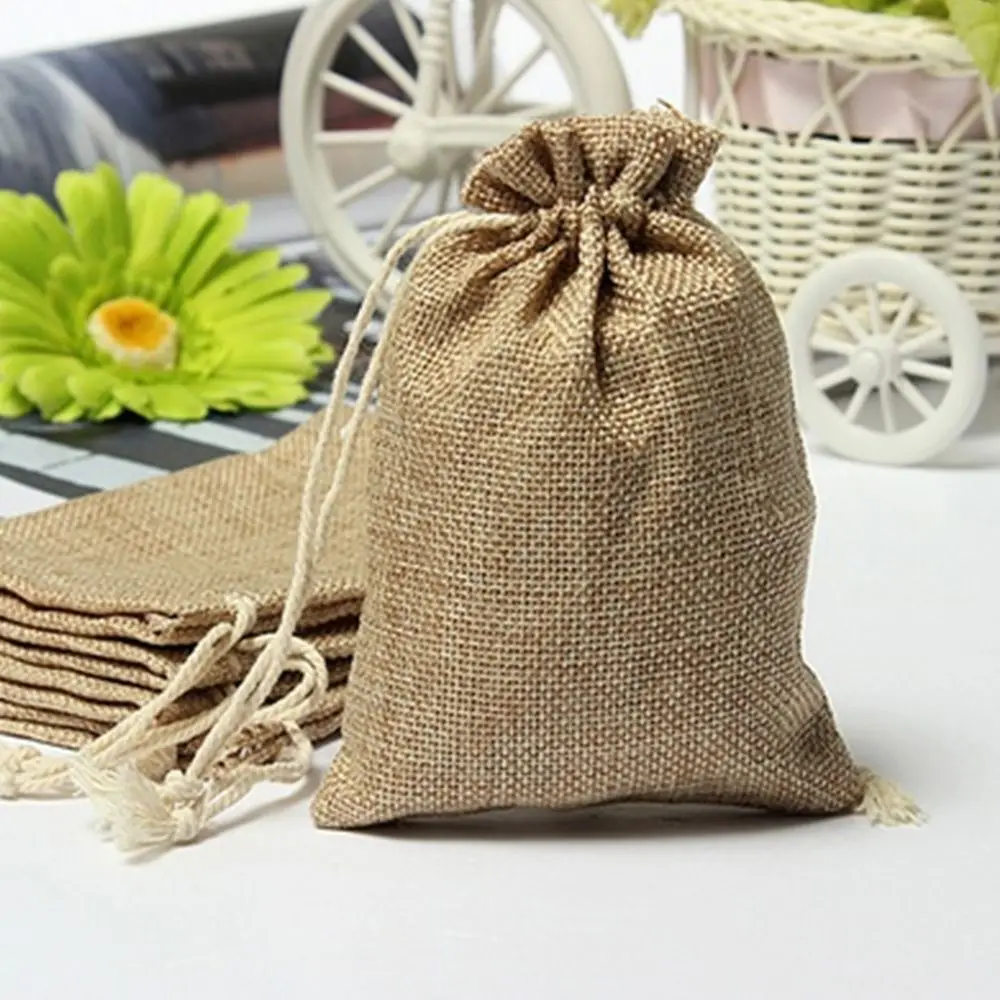 Gunny Candy Favour Coulisse Hessian Sack Party Rustic Pouch Bag Bomboniera Juta