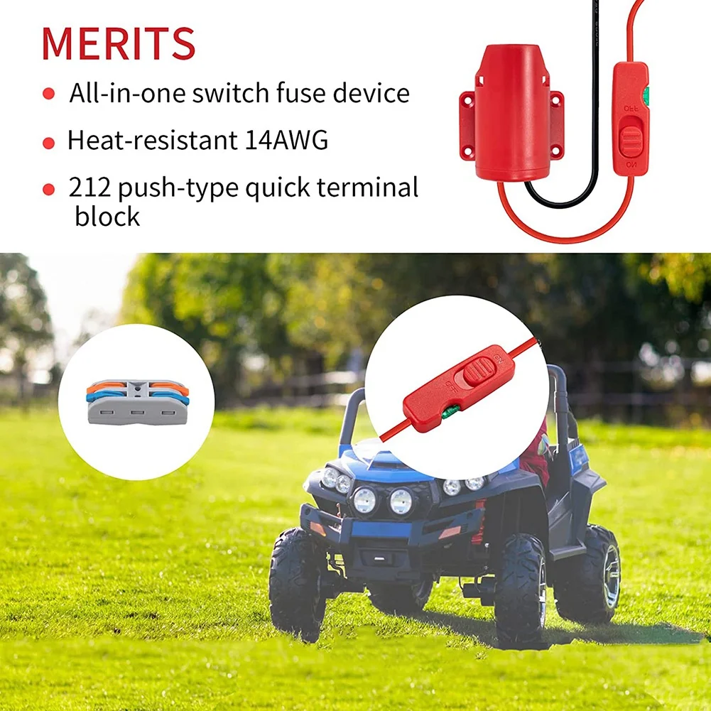 파워 휠 어댑터, 스위치 퓨즈 및 와이어 단자가 있는 배터리 컨버터 키트, 12V M12 배터리 어댑터