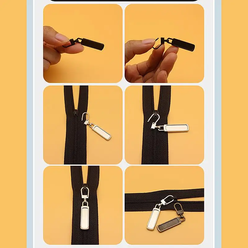 5pcs Metal Zipper Universal Instant Zipper Repair Kit Pull Replacement Zip Slider For Clothing Jacket Diy Craft Sewing Zip Head zipper repair kit zipper pullers zipper sliders zipper heads