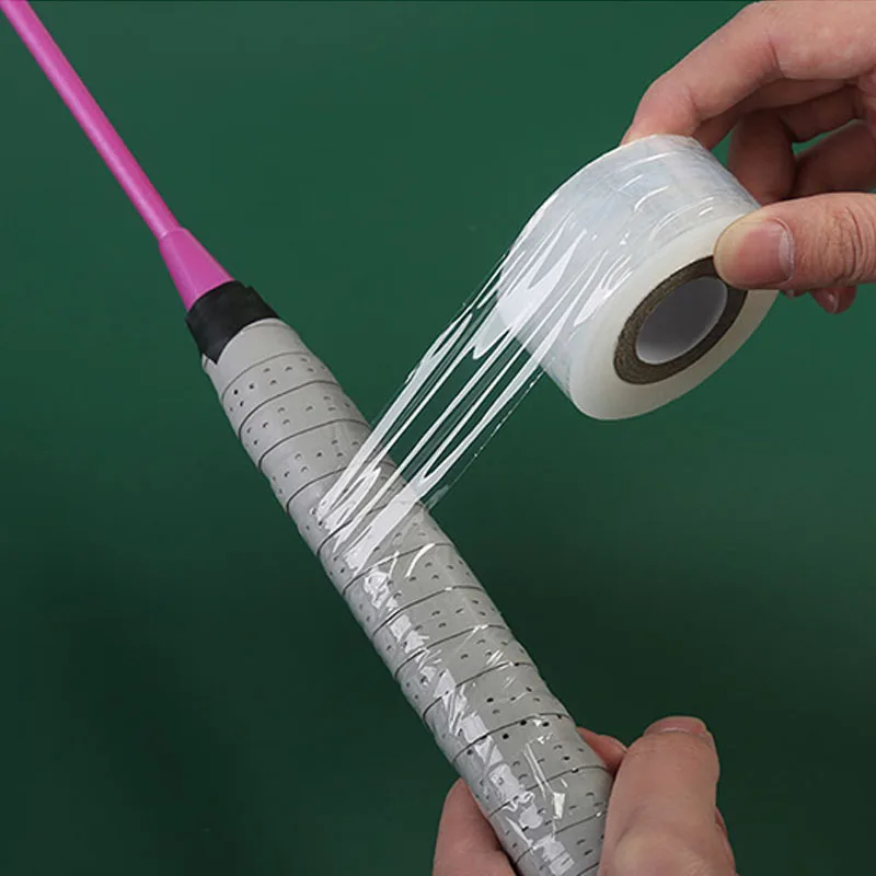 

Badminton Racket Tennis Racket Transparent Primer Sweat Proof Anti-Stick Backing Film Cushioned Plastic Racket Protective Cover