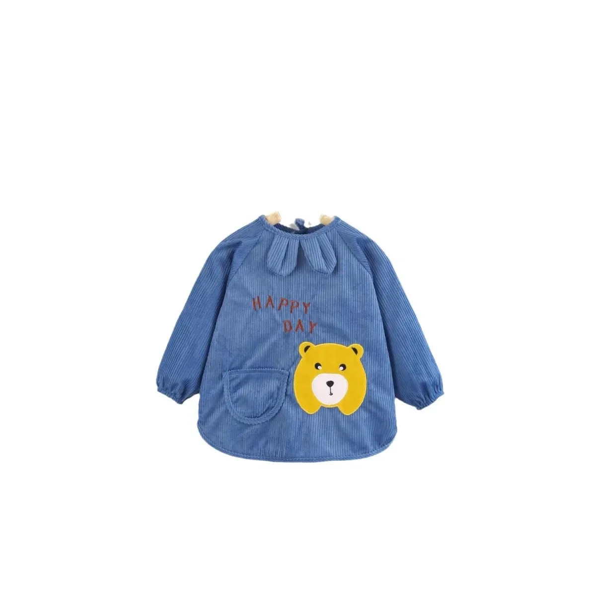 Pure Cotton Baby Feeding Apron Long Sleeve Autumn Winter Style Child Eating Coverall Dirt Resistant Protective Clothing