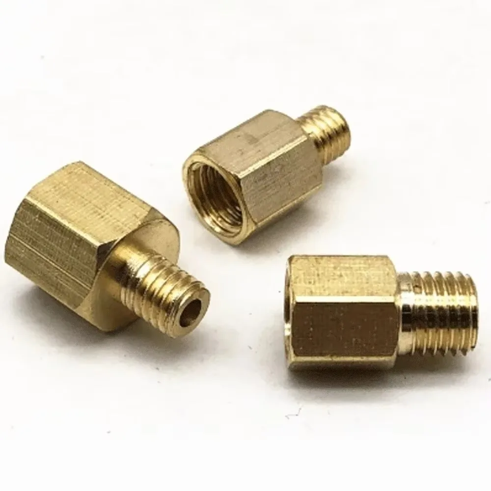 M6 M8 M10 1/8" 1/4" BSP Female To Male Straight Brass Pipe Connector Coupler Nipple Compression Union Fitting Lubrication Oil