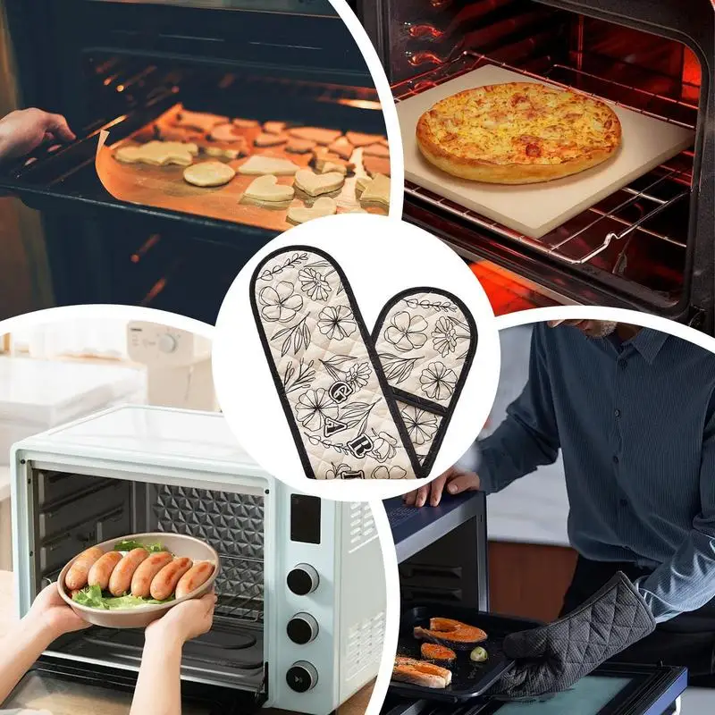 Scald-proof heat-insulating heat-resistant Microwave Home kitchen thickened one-piece insulated Baking Gloves