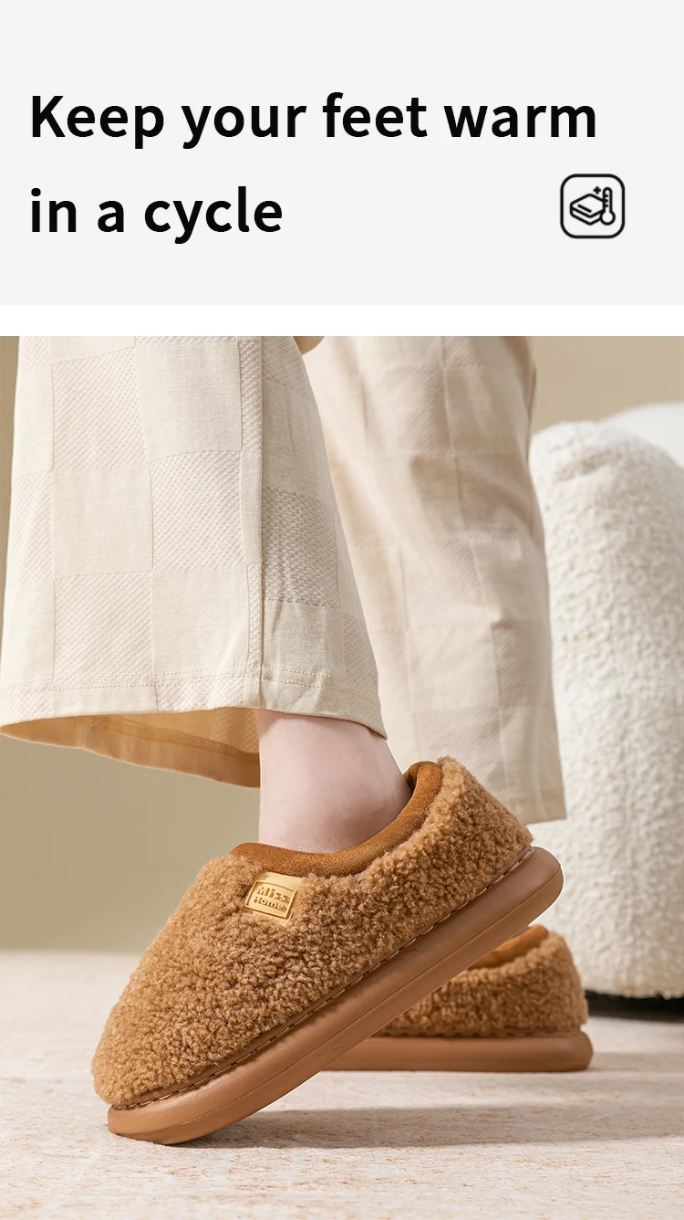 Cozy Fleece-Lined Slippers for Women