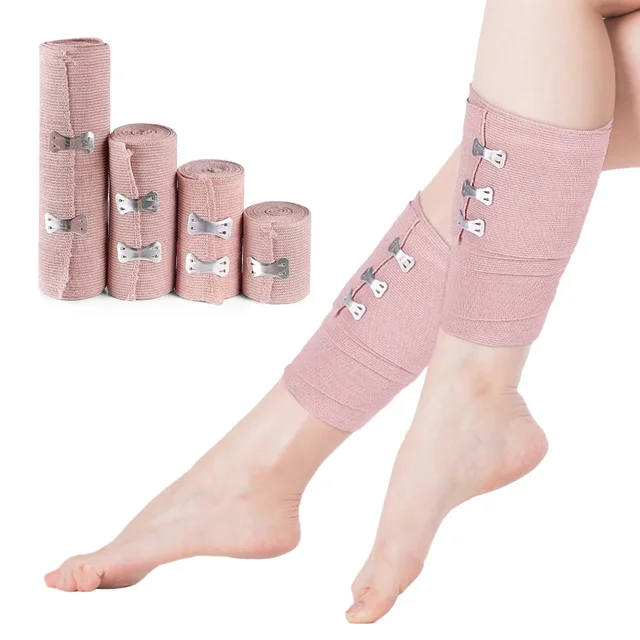 1Roll Premium Elastic Bandage Wrap – Strong Compression Bandage Wrap with Extra Clips for Sports, Sprains, Wrist, Ankle and Foot 5