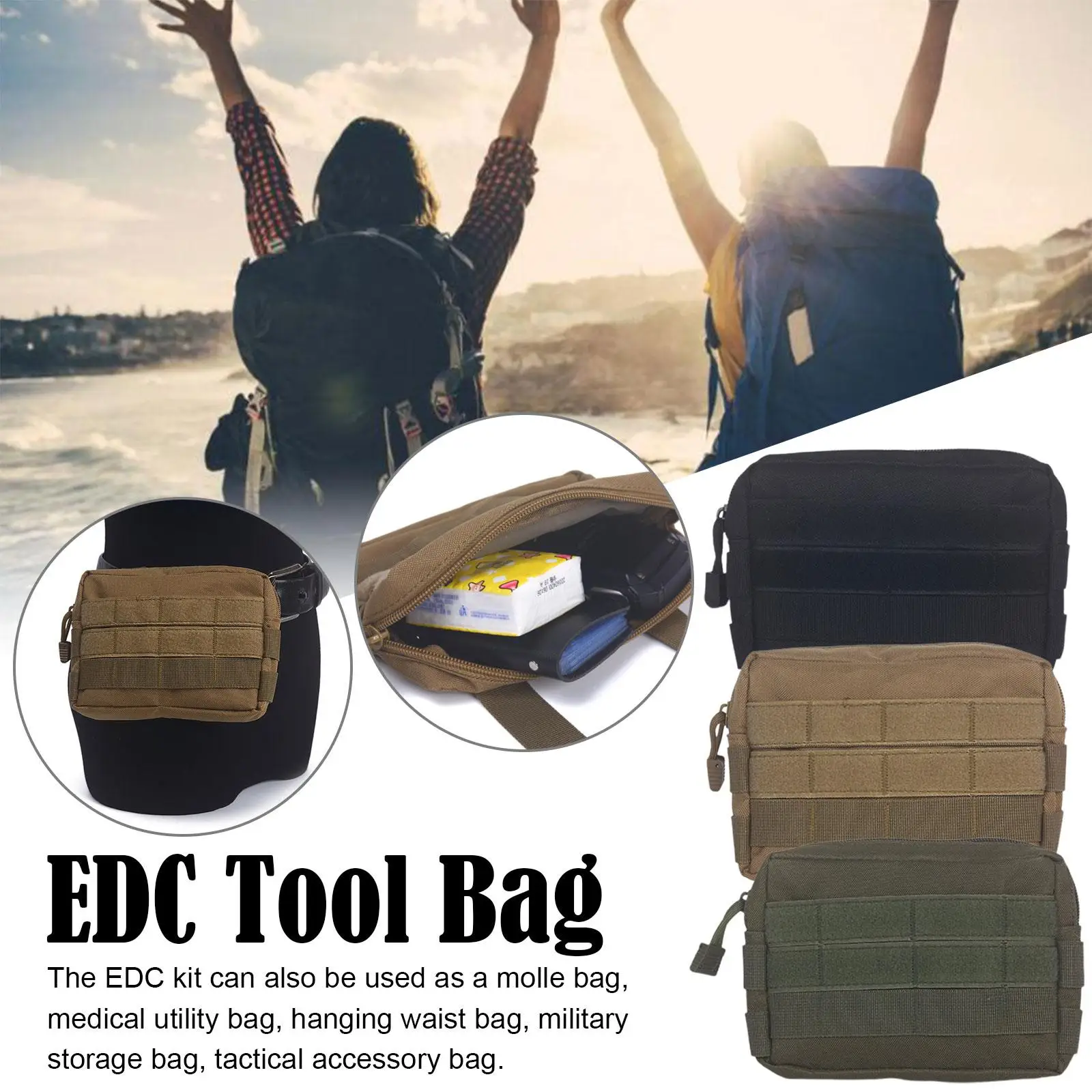 ߿  Molle ƿƼ EDC  㸮 ,  Ƿ  óġ Ŀġ ȭ Ȧ ̽  