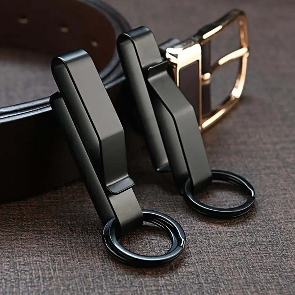 

Waist Hanging Buckle Stainless Steel Heavy Duty Universal Anti Lost Keyring Security Clip Belt Key Holder Climbing Accessories