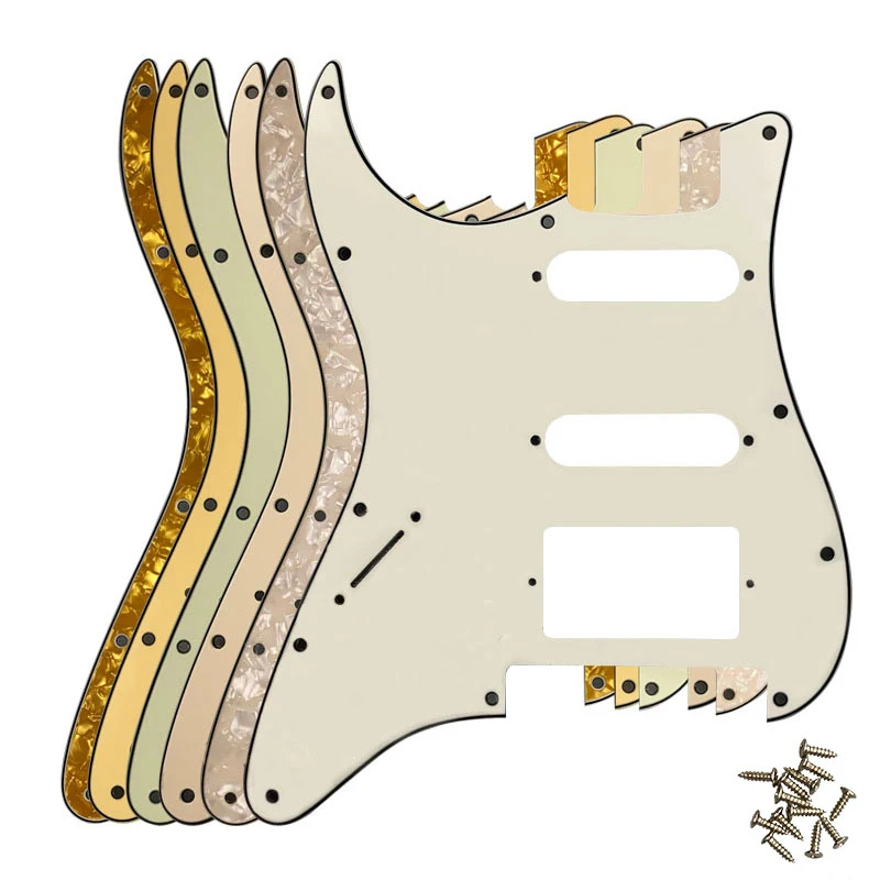 

Feiman Guitar Parts -For US Strat With Floyd Rose Tremolo Bridge PAF Humbucker Single HSS Guitar Pickguard Without Control Punch