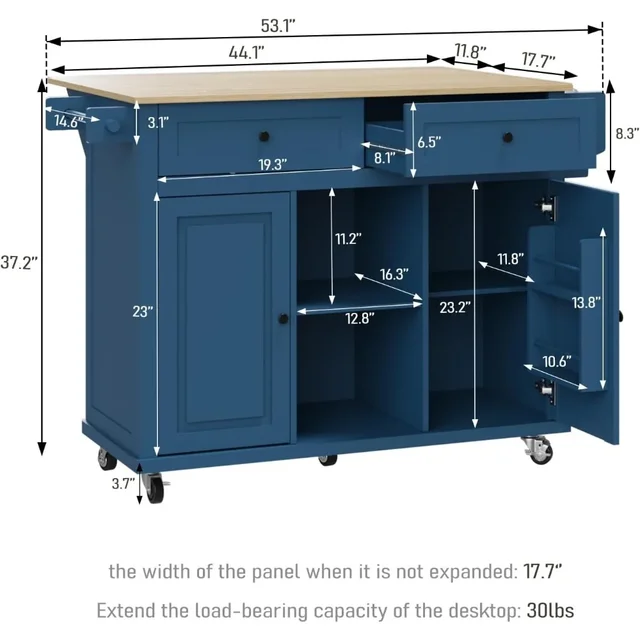 Rolling Kitchen Island Cart 4