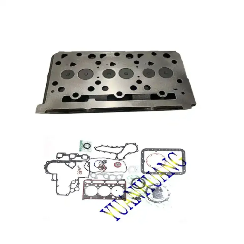 

Новая головка цилиндра D1703 в сборе и прокладка головки для деталей двигателя Kubota