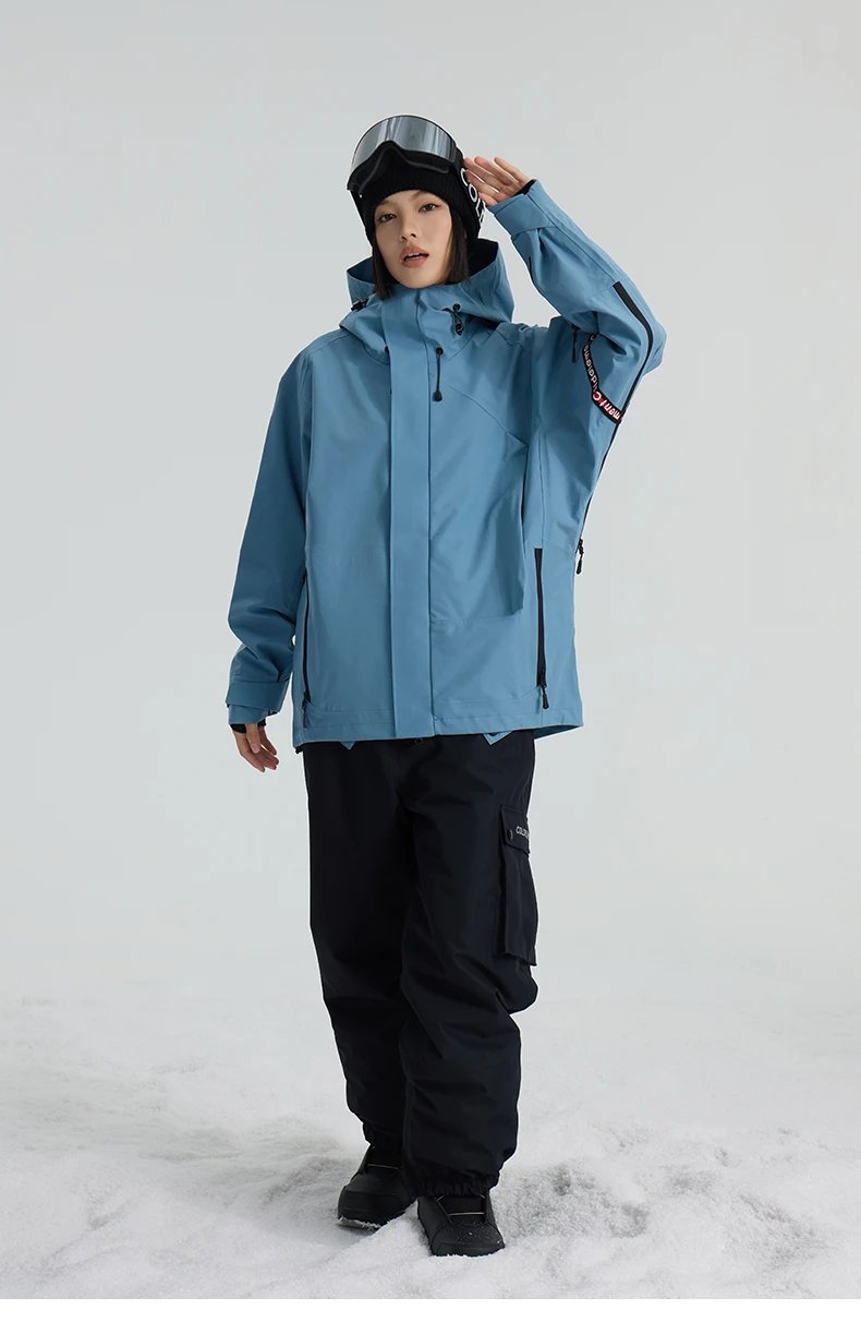 Hard Shell Ski Jacket – Waterproof 3 Layer Durable Winter Coat for Snowboarding Women