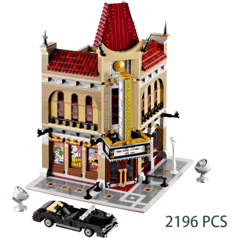 

With 6 MINI Figures Palace Cinema City StreetView Modular Building Blocks Bricks Compatible 10232 Toy Birthday Christmas Gift