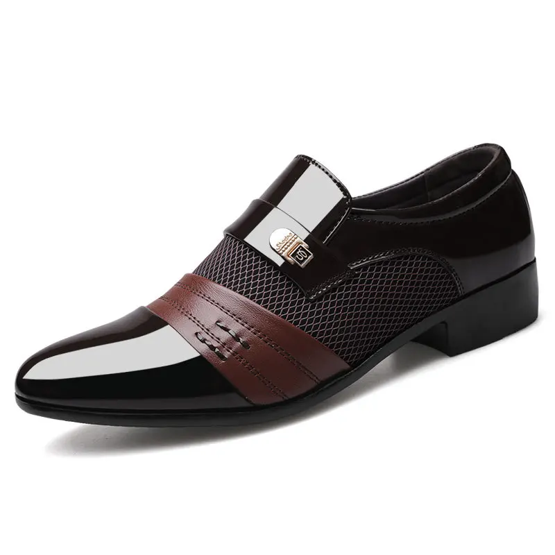 

Former Men Shoe Black Leather Shoes for Men Luxury Plus Size Party Office Business Casual Shoes Loafers Zapatos De Vestir Hombre