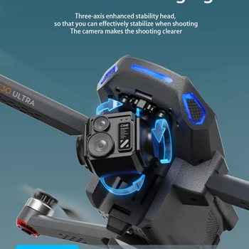 Drone GPS AE30 con fotocamera HD 8K Gimbal a 3 assi Laser senza spazzole per evitare ostacoli con FPV RC Dron