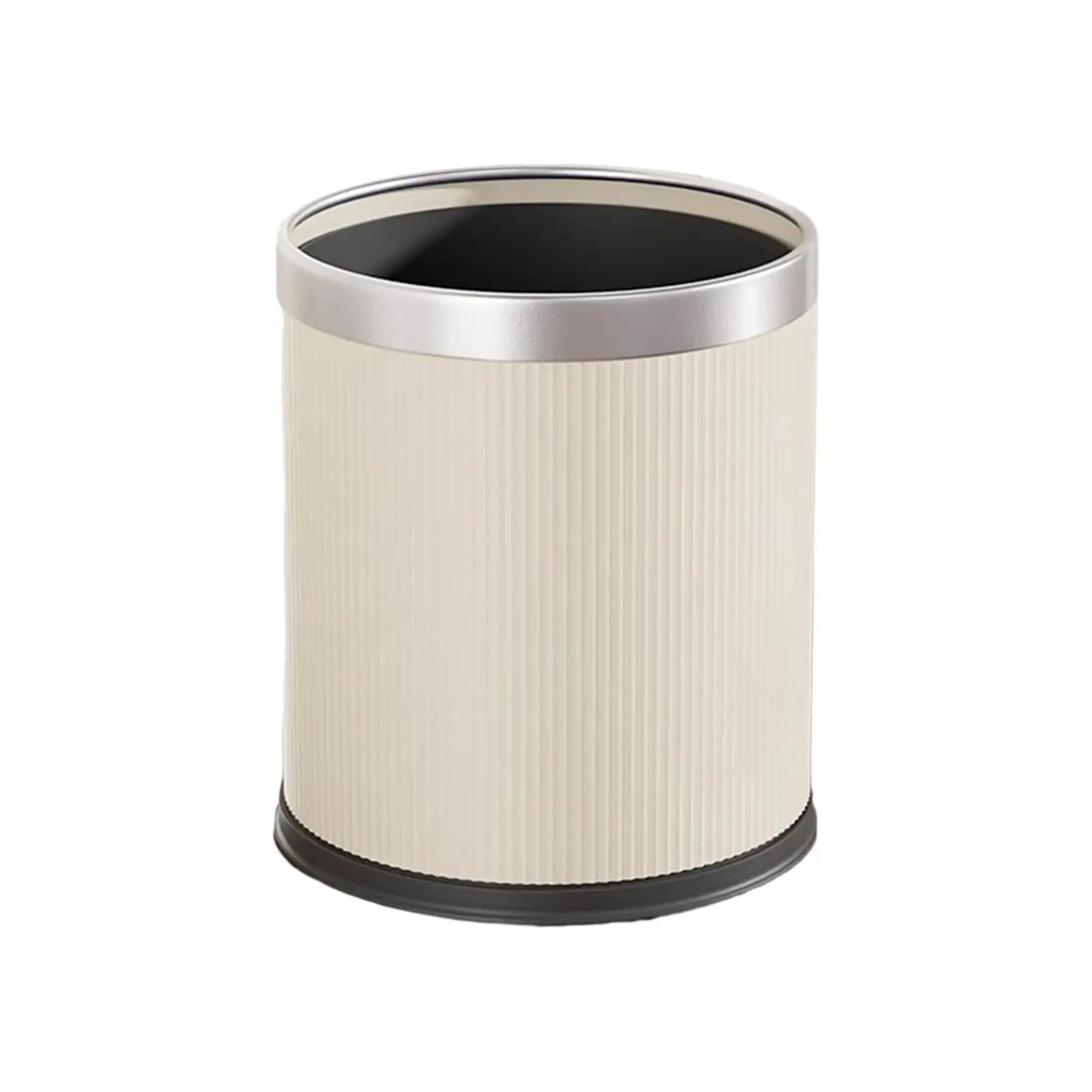 Open Top Trash Can Modern Dustbin Simple Rustic Waste Basket Lightweight Garbage Can for Study Room Bathroom Dorm Restroom Hotel