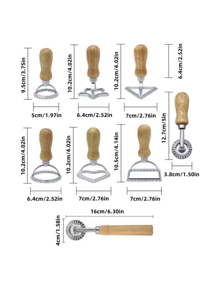 Description Picture 2 of itemBaking Cookie Cutter Biscuit Maker Mold Pizza Cutting Wheel Tools MouldsAluminium Alloy Ravioli Pasta Tools Square Cutters