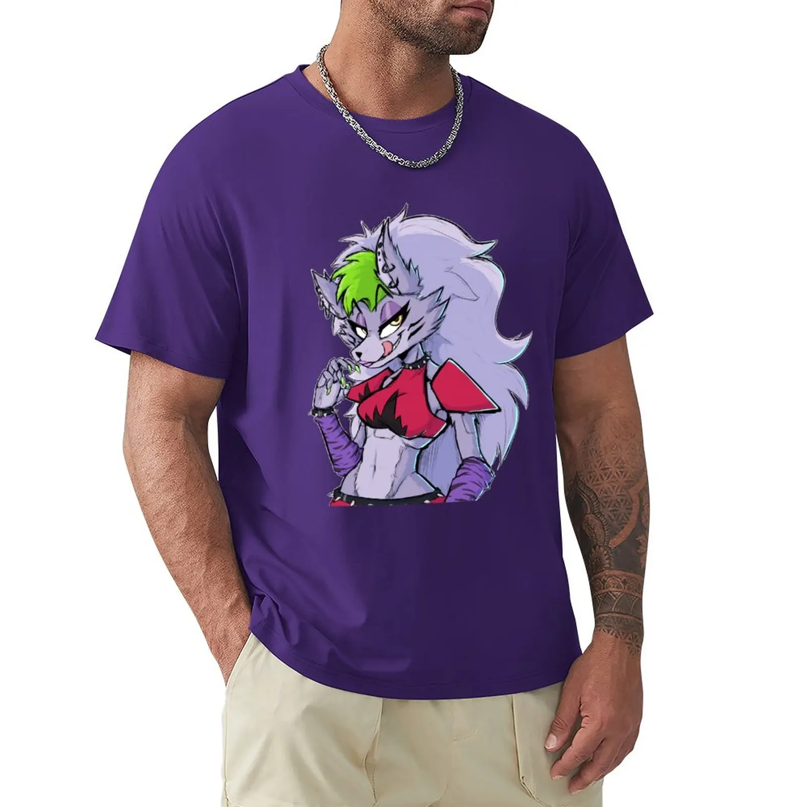 Roxanne The Wolf Fnaf T-Shirt Ragazzi T-Shirt Sublime T-Shirt Oversize Abbigliamento Vintage Designer T Shirt Uomo