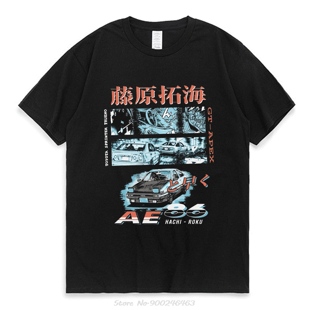 Initial D Manga Hachiroku Shift Drift Men T Shirt Takumi Fujiwara