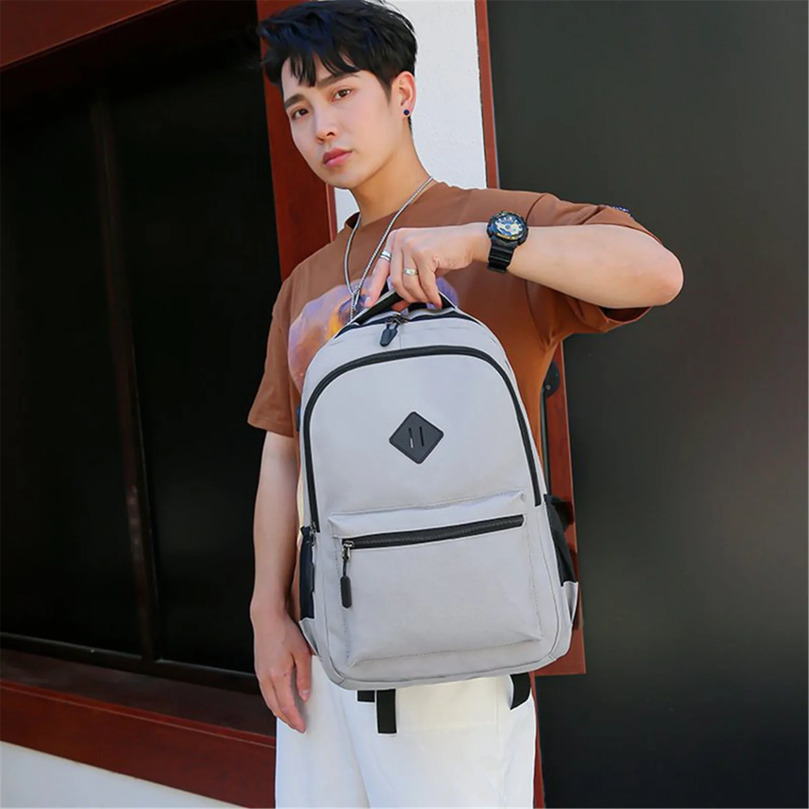 Waterproof Men Backpack Business Office Back Bags USB Charging 15.6 Inch Laptop Casual School Backpacks Rucksack Male Backpack 5