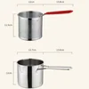 Deep Fryer 304 Stainless Steel Fryer with Frying Basket Auxiliary Food Pot To Deepen Japanese Milk Pot Kitchen Appliance 6