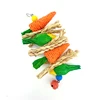 Pet Parrot Chewing Teething Toys Hamster Rabbit Hand-woven Straw Rope Carrot Corn Rattan Ball Toys Bird Cage Hanging Accessories 6