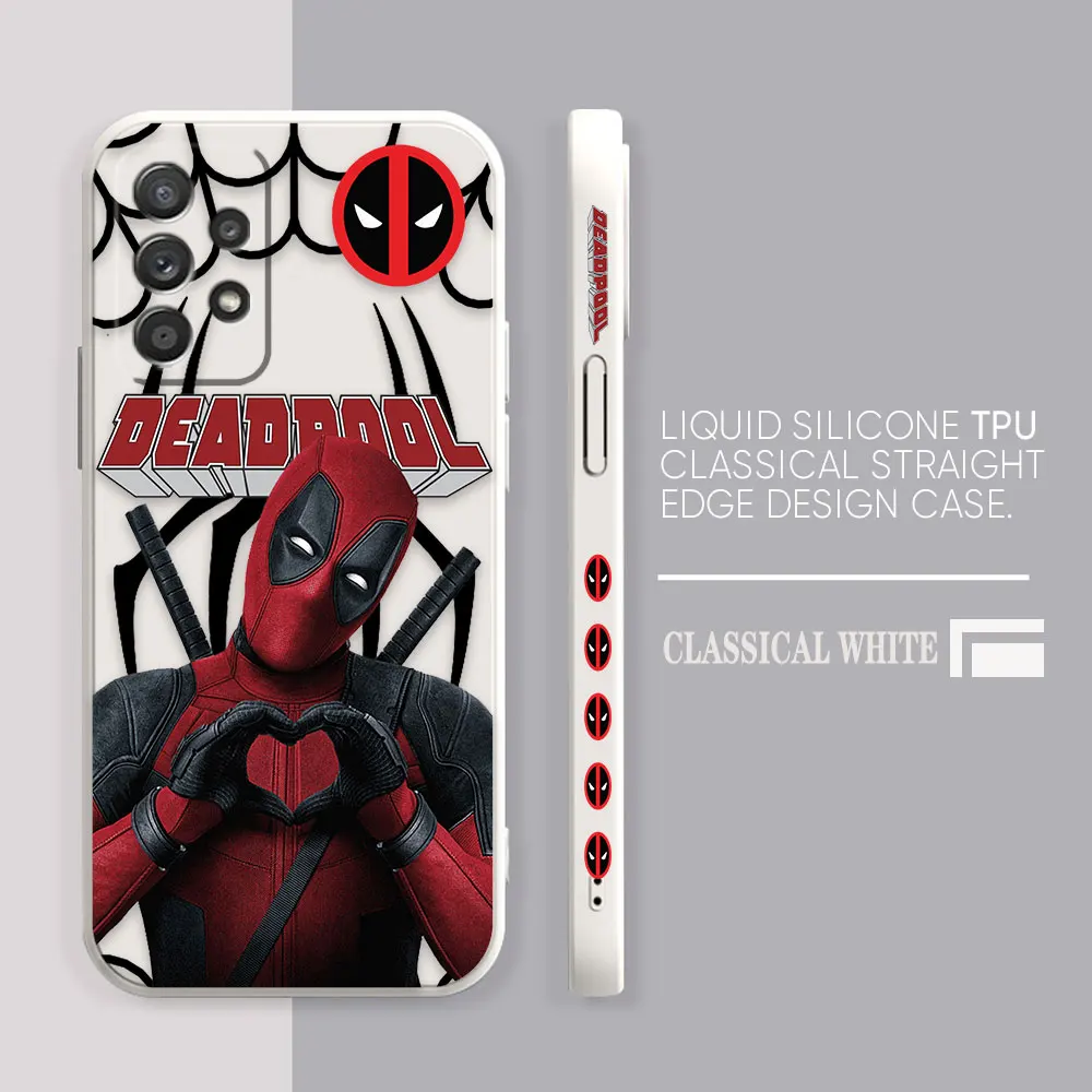 thumbnail image 1 of Case For Samsung Galaxy A91 A73 A72 A71 A53 A52 A51 A42 A33 AO3S 4G 5G Simple Liquid silicone Case Marvel Deadpool, 1 of 5