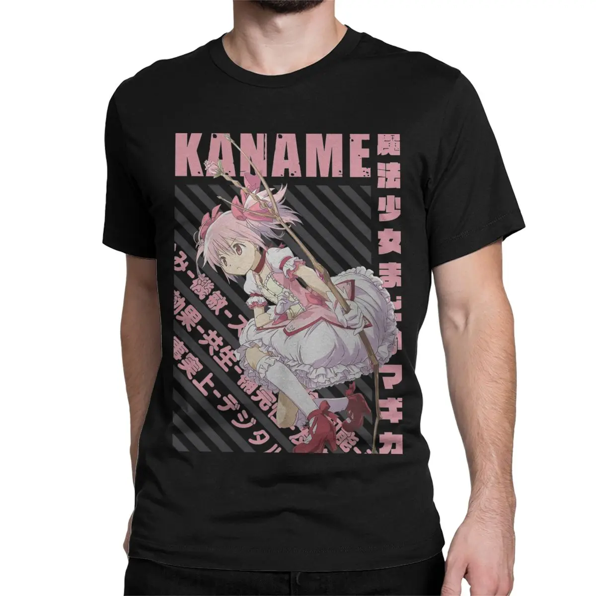 Фото Мужская футболка Mahou Shoujo Madoka Puella Magi Madoka Magica, аниме футболка с коротким рукавом и круглым вырезом, одежда из чистого хлопка №2