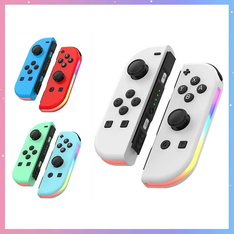 

Switch Gamepad Joy-Con Wireless Bluetooth Gamer Controller Glare Vibration With Rgb Dazzle Light Gamepad Control Boy Joypad Gift