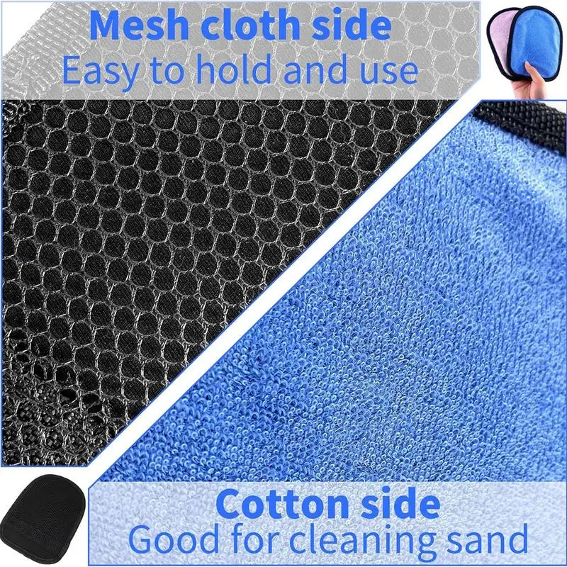 Beach Sand Mitt Wipe Off Mitt Sand Cleaning Gloves Travel Accessories Skin Friendly Clean Sand From Skin For Sandboxes 2