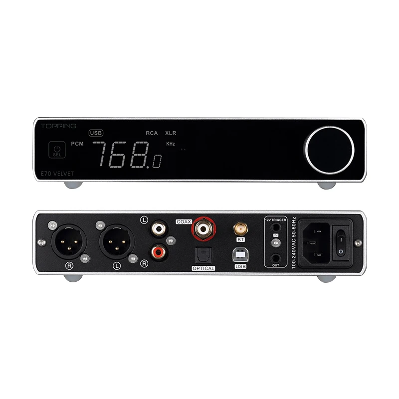 TOPPING E70 VELVET AK4191 AK4499EX USB DAC XMOS XU316 Optical 