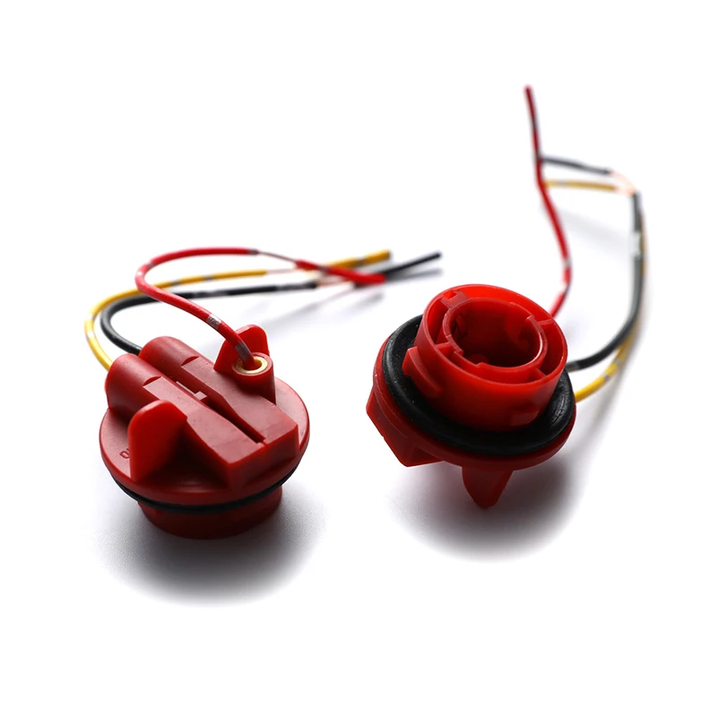 

2 Pcs/lot 1157 Bulb Socket BAY15D Lamp Holder P21/5W Adapter Base Connector For Brake Light/Turn Signal Light Bulb Plastic Car
